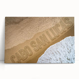 Black and white photo of Cabo San Lucas scenery on stretched canvas, ideal for kitchen wall art or bedroom ambiance.