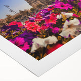 Art deco poster of Mexico City skyline in muted pastel shades on rolled canvas, suitable for dining room wall art.