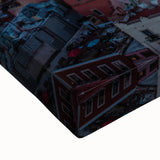 Large art of Guanajuato landscape in black and white on stretched canvas, ideal for bedroom wall decor.