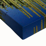 Large art depicting a black and white landscape of Oaxaca on stretched canvas, suitable for bedroom wall decor.