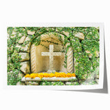 Extra large rolled print of Quintana Roo scenery with vibrant floral elements, ideal for art wall dining room.