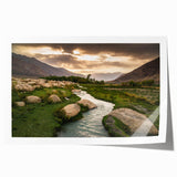 Rolled print of a Middle Eastern scenery in muted earth tones, ideal for art wall dining room or classy bathroom wall art.