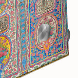 Large abstract wall art featuring a mid-century modernist design of an Iranian landscape.