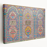 Large canvas print featuring a Middle Eastern scenery in earth tones, ideal for kitchen wall art.
