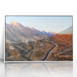 Acrylic print of a stylized Middle East scenery in art deco style, ideal for modern art wall decor.