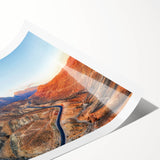 Extra large wall art featuring line art flowers in muted earth tones on a rolled canvas.