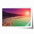 Extra large rolled print of the Dead Sea landscape in muted earth tones, ideal for art wall dining room.