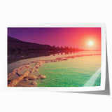 Extra large rolled print of the Dead Sea landscape in muted earth tones, ideal for art wall dining room.