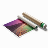 Rolled print of the Dead Sea with subtle blue and beige tones, suitable for classy bathroom wall art.