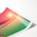 Extra large wall art featuring a line art design of flowers in muted earth tones on a rolled canvas.