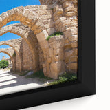 Extra large framed canvas featuring a textured depiction of Jerusalem in a black and colorful art style.