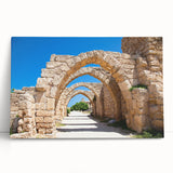 Black and white stretched canvas of Jerusalem skyline, ideal for kitchen wall art or bedroom ambiance.