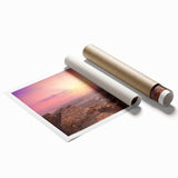 Extra large rolled canvas print of Middle Eastern scenery in muted earth tones.
