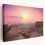 Large canvas print of a Middle Eastern landscape in earthy tones, suitable for kitchen wall art.