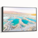 Black and white landscape art painting of Jordan on framed canvas, ideal for bedroom wall decor.