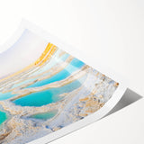 Extra large rolled print featuring line art flowers in muted earth tones, ideal for large living room wall decor.