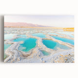 Monochrome image of Jordanian landscape on large stretched canvas, ideal for kitchen wall art.