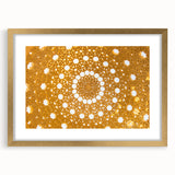 Extra large abstract art print of a Middle Eastern landscape in muted earth tones on a textured canvas.