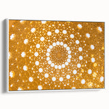 Vintage poster art of a Middle Eastern Oman scenery in vibrant colors on a framed canvas, ideal for living room decor.