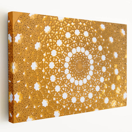 Large canvas print featuring a serene Middle Eastern landscape in muted earth tones, ideal for kitchen wall art.
