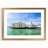 Extra large abstract art print depicting textured Middle Eastern scenery in gold tones on a framed canvas.