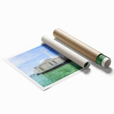 Extra large rolled print featuring a detailed floral design in soft pastel shades, ideal for classy bathroom wall art.