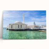 Black and white stretched canvas of Saudi Arabian scenery, ideal for kitchen wall art or bedroom ambiance.