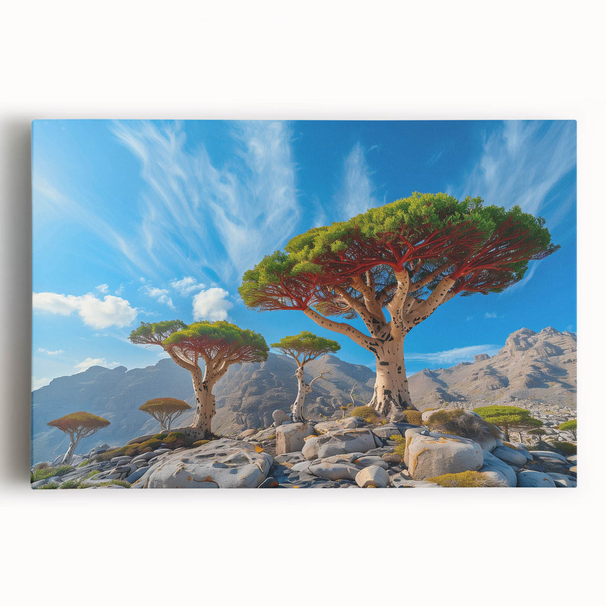 Black and white stretched canvas depicting a bustling Middle Eastern market scene, suitable for kitchen art.
