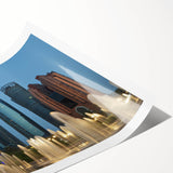 Extra large wall art featuring line art flowers in muted earth tones on a rolled canvas, ideal for large living room decor.