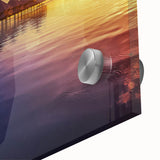 Large abstract wall art depicting the French Polynesia Tahiti scenery in vibrant blue and green tones on acrylic glass.