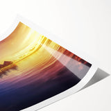 Extra large wall art featuring line art flowers in soft pastel shades on a rolled print.