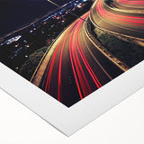 Art deco poster of Auckland skyline in muted blue tones on rolled canvas, suitable for dining room wall art.