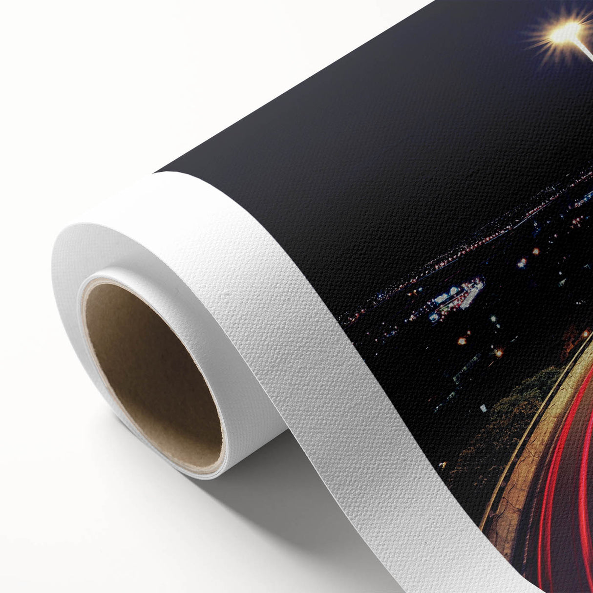 Art deco poster of Auckland skyline with muted blue and gray tones on rolled canvas, ideal for nursery wall art.