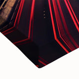 Large art depicting Auckland's shoreline in black and white on stretched canvas, suitable for bedroom wall decor.