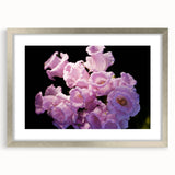 Textured abstract art print of a serene Canterbury landscape in muted blue and green tones on a framed canvas.