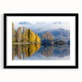 Extra large abstract art print depicting vibrant, colorful scenery of Otago, New Zealand on textured canvas.