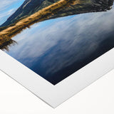 Art deco poster of New Zealand's Taranaki scenery in pastel colors on rolled canvas, suitable for dining room walls.