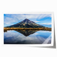 Extra large rolled print of Taranaki, New Zealand, featuring lush greenery and mountain vistas.