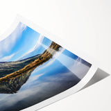 Extra large wall art of line art flowers in soft pastel shades on a rolled print, ideal for large living room decor.