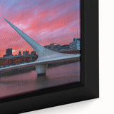 Extra large framed canvas featuring a textured black wall art scene of Buenos Aires with vibrant, colorful accents.