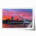 Extra large rolled print of Buenos Aires scenery with vibrant floral elements, ideal for art wall dining room.