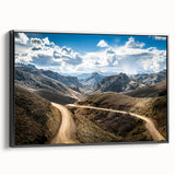 Black and white landscape art painting of an Argentine scenery on framed canvas, ideal for bedroom wall decor.