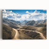 Black and white photograph of an Argentine landscape on stretched canvas, suitable as large kitchen wall art.