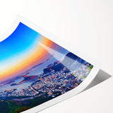 Extra large rolled print featuring line art flowers in muted earth tones, ideal for large living room wall decor.