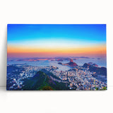 Black and white stretched canvas featuring a panoramic view of a Brazilian landscape, ideal for kitchen wall art.