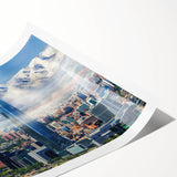 Extra large rolled print of line art flowers in subtle earth tones, ideal for large living room wall art.