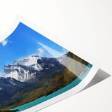 Extra large wall art featuring line art flowers in muted earth tones on a rolled canvas, ideal for large living room decor.