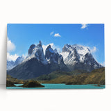 Black and white photograph of a Chilean landscape on a large stretched canvas, suitable as kitchen wall art or bedroom decor.