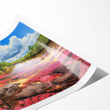 Extra large rolled print featuring line art flowers in monochrome, ideal for large living room wall art.