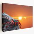 Large stretched canvas featuring a vibrant depiction of the Galápagos Islands, ideal for kitchen wall art.